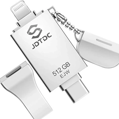 Image de MFi Clé USB pour iPhone 15/14/13/12/11, 512 Go C Lightning iPhone, Cle iPad, Clef Pendrive Compatible Android/PC/Mac