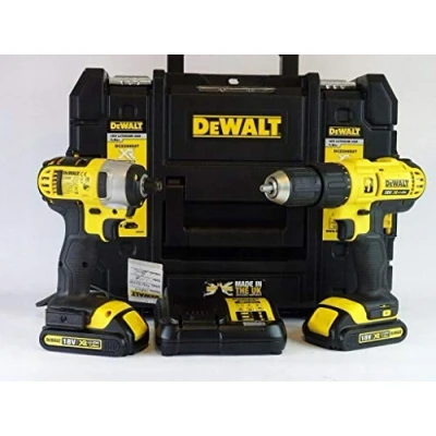 Image de DeWalt DCZ298S2T Lot de 2 perceuses et visseuses à percussion sans fil XR Li Ion 18 V