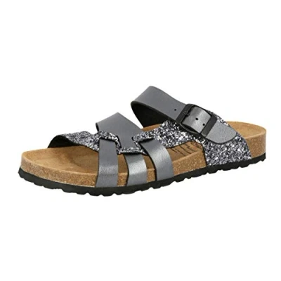 Image de Lico Femme Bioline Gleam Mules, Noir (Anthrazit Anthrazit), 37 EU
