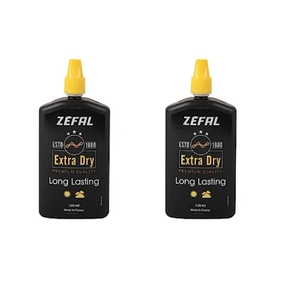 Image de ZEFAL Pack Extra Dry Wax Lot de Deux Bouteilles Lubrifiant Premium Chaîne Vélo à Base Cire Propreté Optimale la Transmission 120 ml Chaque Bouteille