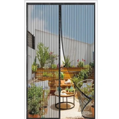 Image de Upgraded Moustiquaire Porte Magnétique 85x220cm,32 Puissants Aimants，Moustiquaire Fenetre，Fermeture Automatique，Maillage crypté Installation sans Outil，Noir