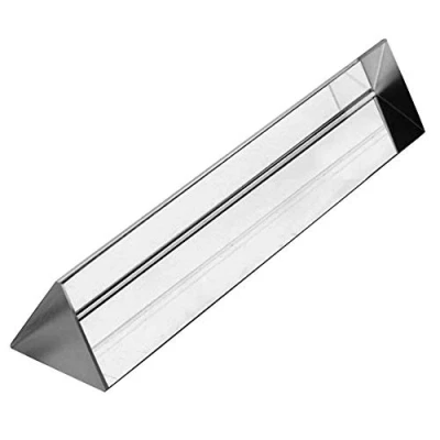 Image de Sourcemall Prisme triangulaire en verre optique pour l&#039;enseignement du spectre lumineux et de la photographie photographique, 150 mm