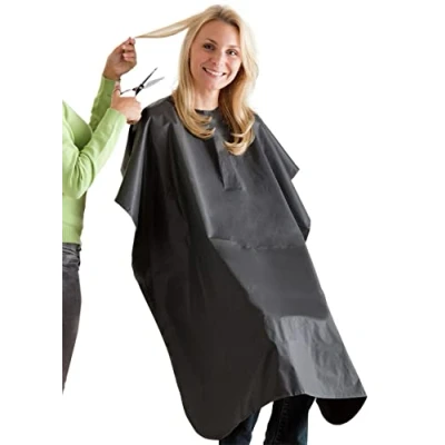 Image de WENKO Maximex Cape de Coiffeur, Lavable à 30C, avec Velcro, évite Les éclaboussures Peinture sur vêtements, Dimensions (l x h) : 90 135 cm