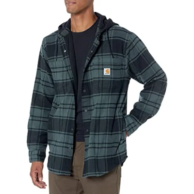 Image de Carhartt Herren Flannel Fleece Hemdjacke, Elm Grau, M, 105621