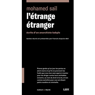Image de L&#039;étrange étranger: Ecrits d&#039;un anarchiste kabyle Livre d’occasion Bon