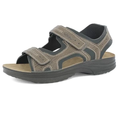 Image de inblu Sandales de randonnée pour Homme avec Double Fermeture Velcro et Semelle intérieure rembourrée, Confortables fonctionnelles, du 39 au 46 Sport, Marron foncé, 44 EU