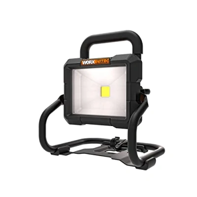 Image de WORX Nitro Projecteur LED / lampe de travail 20V WX026.9 (Livré sans batterie ni chargeur, pivote à 360, éclairage puissant 1500 lumens; compatible avec les batteries du concept PowerShare)