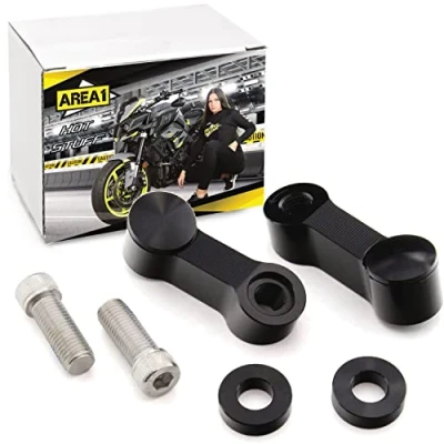 Image de Area1 M10 Droite + Filetage à gauche CNC Moto Rétroviseur Extension Bras compatible avec MT03 MT07 MT09 MT10 MT125 Tracer XT 1200 Tenere FZ6 FZ8 FZ1 XJ6SP Tricity WR