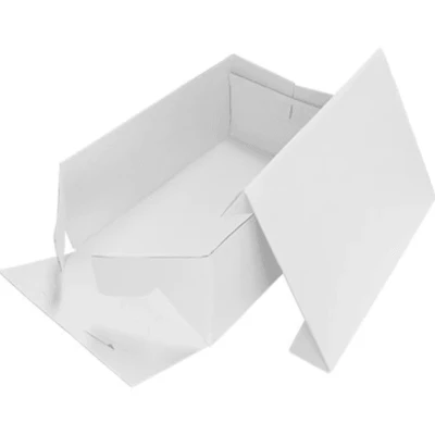 Image de PME CBO901 Boîte à Gâteau Rectangulaire, Plastique, Blanc, 1.5 x 23 33 cm