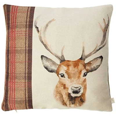 Image de Evans Lichfield Housse de Coussin Motif cerf Hunter, Polyester, Multicolore, 43 x 43cm