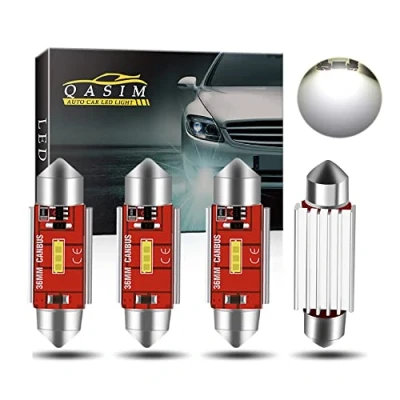 Image de Qasim 4x LED COB Feston C5W Lumière 36mm Blanc 1 1860 SMD Canbus Erreur Voiture Ampoules L&#039;éclairage de Plaque Intérieur Dôme DC9 28V