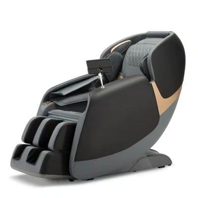 Image de ROTAI Fauteuil de Massage pour tout le corps, Zero Gravity, mains robotiques 3D avec SL Spur la colonne vertébrale Shiatsu, haut parleur Bluetooth, chauffage du dos (noir)