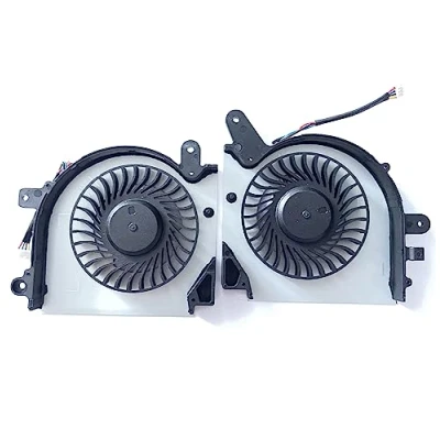 Image de Fleshy Leaf Ventilateur de refroidissement CPU + GPU rechange pour MSI GF75 Thin 9SC 027 8RC 8RD 9SD MS 17F3 17F2 17F1 Series PAAD06015SL N415 N416
