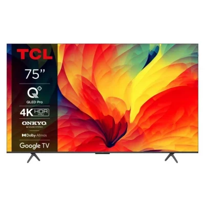 Image de TCL 75QLED780 TV QLED 4K UHD 75 pouces, Dolby Vision/HDR10+, Google TV, Wi Fi, Bluetooth, Assistant Google, 3x HDMI