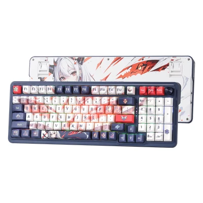 Image de Redragon K686 PRO SE 98 touches Gasket RGB Clavier de jeu mécanique 3 modes avec socle échangeable à chaud, contrôle spécial par bouton rotatif et coussinets amortissants du bruit, interrupteur