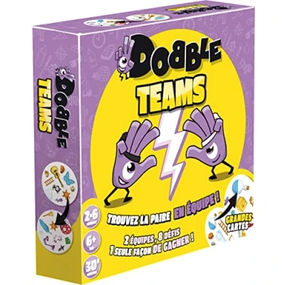 Image de Asmodee Dobble : Teams Jeux de société Cartes Jeu d&#039;ambiance Adulte et Enfant à partir 6 Ans 2 8 Joueurs 15 Min Version française