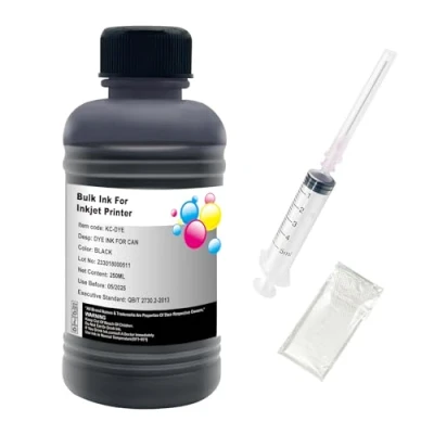 Image de Hallosun Cartouche d&#039;encre noire 250 ml Compatible avec Canon PG 560 CL 561 540 541 540XL 541XL 560XL 561XL 40, etc. le système CISS CIS 1 seringue, gant