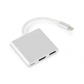 Image de Gembird A CM HDMIF 02 SV adaptateur graphique USB Argent Neuf