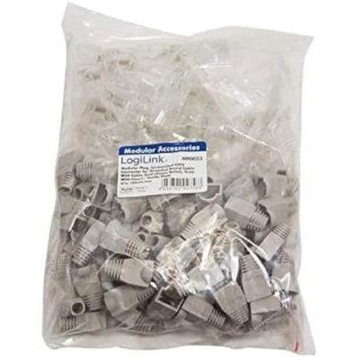 Image de Connecteur RJ45 CAT6 LogiLink MP0023 Non blindé Gris 100 pièces