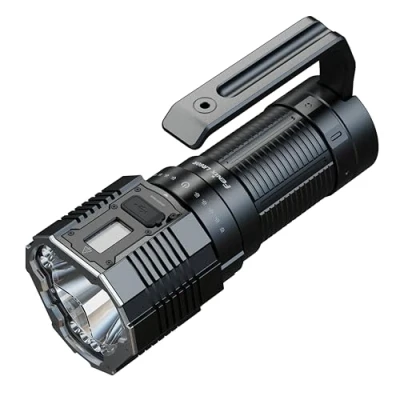 Image de FENIX LR60R Lampe torche LED rechargeable longue portée ultra lumineuse 21 000 lumens 1085 m 113 heures maximum Batterie de grande capacité Charge rapide 45 W Écran OLED externe IP68