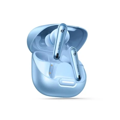 Image de Soundcore by Anker Liberty 4 NC Écouteurs sans Fil avec réduction du Bruit, Bruit à 98,5%, adaptative pour Les Oreilles et l&#039;environnement (Bleu Clair) (reconditionné)