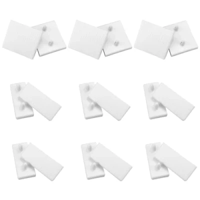 Image de Jiehaojia Un Ensemble de 6 Supports lit centraux, 12 latéraux (intérieur 63 mm x 9 mm), kit Support Remplacement (Blanc)