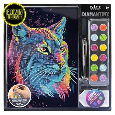 Image de DIAMANTINY Lynx Pop II Peindre avec Nombres, Multicolore, A4, 96025