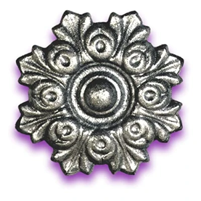Image de Déco fer Forgé ROSACE FONTE DECORATION H55 mm par 55 Pour Porte Portail Portillon battant coulissant 1 Inserts Taraudés M5 Face Arriere Usage Interieur Exterieur Satisfaction Garantie Robuste
