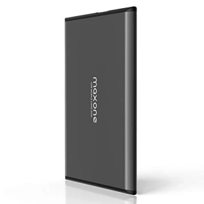 Image de Disque Dur Externe Portable 320Go 2.5&#039;&#039; USB 3.0 Ultra Fin Tout Aluminium Stockage HDD pour Xbox One, PS4, PC, Mac, Laptop, Ordinateur de Bureau, Portable, Wii U, TV, Windows (Gold)