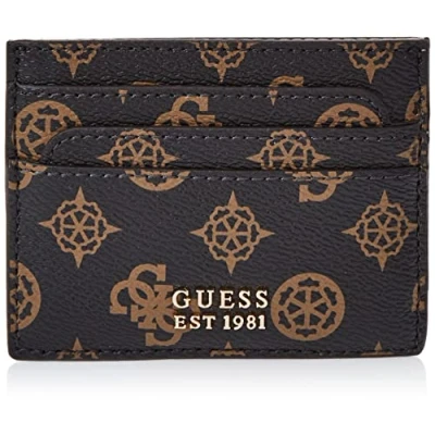 Image de GUESS Laurel SLG Card Holder, Wallet Women, Logo Mocha, Taille Unique
