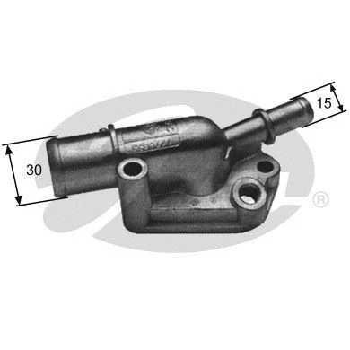 Image de GATES TH09287G1 Thermostat d&#039;eau 87 avec joints boîtier FIAT: Punto I 3/5 portes, Palio Weekend, Cabriolet