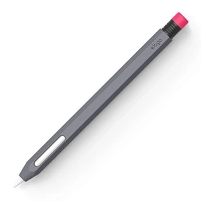 Image de elago Étui Classique Compatible avec Apple Pencil 2e génération Design la Charge magnétique et Le Double Tap (Lire Les Instructions d&#039;installation Gris foncé)