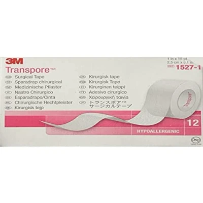 Image de 3M™ Transpore™ Sparadrap chirurgical 2,5 cm x 9,15 m
