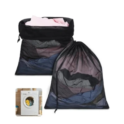 Image de OTraki XXL Filet Linge, 50 x 60 CM Grand de Lavage, Sac a Linge avec Cordon Serrage, Réutilisables Machine à Laver, Laundry Bag pour Sous Vêtements Blouse Chemises (Paquet 2)