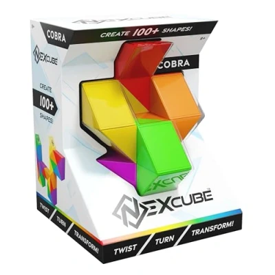 Image de NEXCUBE Cobra Jeu de Casse Tête Original avec Création Formes pour Enfants dès 6 Ans 24 Prismes Couleurs Crée Plus 100 Différentes Animaux ou Objets Réflexion