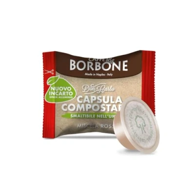 Image de Caffè Borbone Don Carlo Capsule Compostable, Mélange Rouge 50 Capsules Compatibles avec les machines à café usage domestique Lavazza®* A Modo Mio®*