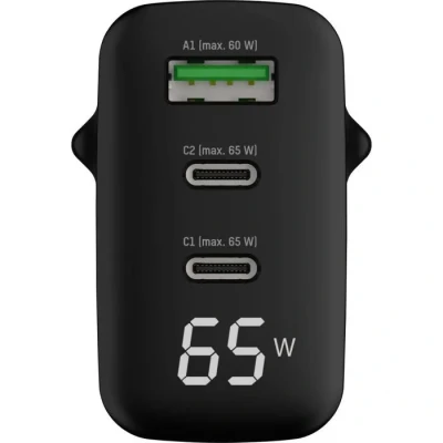 Image de Ansmann USB Ladegerät mit Display HC365PD 65W Chargeur 65 W 1x A 2x C® Power Delivery noir intérieure