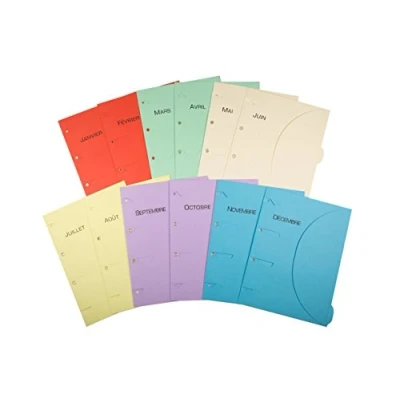 Image de Smartfolder Échéancier: 12 de Janvier à Décembre Pochette Rangement format A4