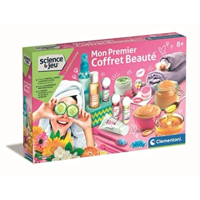 Image de Clementoni Science &amp; Jeu Mon Premier Coffret Beauté Laboratoire Créatif Crée ton Parfum, ta Crème, Baume à Lèvres Pour Enfants Partir de 8 Ans, 41.8 x 6 27.8 cm