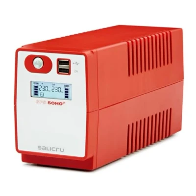 Image de Onduleur externe SALICRU SPS SOHO+ 850 IEC 480 Watt VA 4 connecteurs de sortie