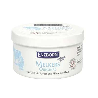 Image de ENZBORN® MELKERS ORIGINAL Graisse à traire Convient également pour les mains rugueuses Soin hydratant intense Avec lait de vache véritable Nutriments précieux 250 ml