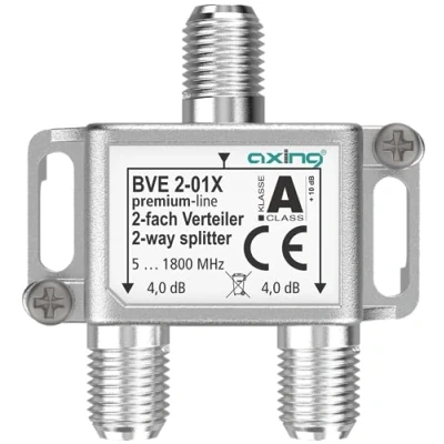 Image de Axing BVE 2 01X Répartiteur Voies 4 DB 5 1800 MHz TV Data Internet Télévision par câble