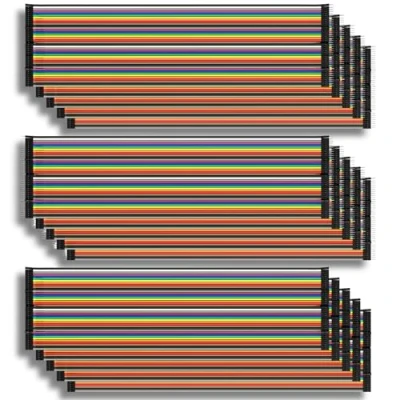 Image de AZDelivery Jumper Wire Cable 5 x 40 pcs. Chaque 20 cm M2M/ F2M / F2F, 40Pin Mâle vers Mâle, Pin Femelle Femelle, Compatible avec Arduino et Raspberry Pi Breadboard incluant Un E Book!