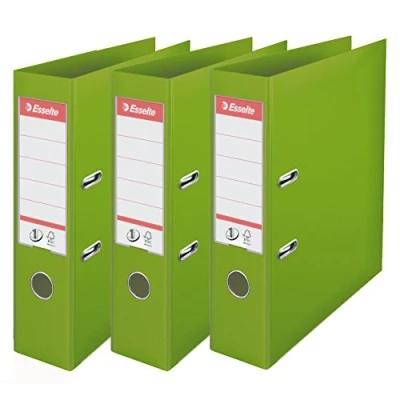 Image de Esselte, N1 Power, Pack de 3 Classeurs à levier, Vert, Dos 75mm, A4, PP, 624275
