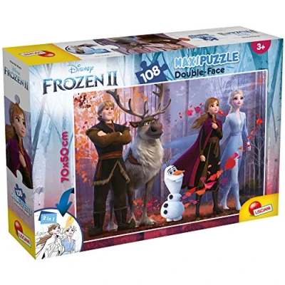 Image de Lisciani Disney Frozen LA REINE DES NEIGES 2 PUZZLE RECTO/VERSO 108 PIECES 73399, Multicolore