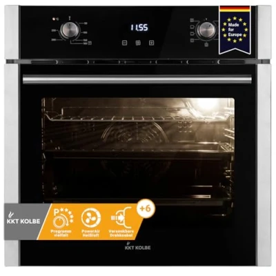 Image de Four encastrable 60 cm / 70L 2,8kW Fonction pizza/Gril/Circulation de l&#039;air/Air chaud/Timer automatique EB8005ED