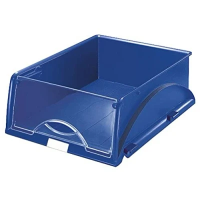 Image de Leitz Sorty Corbeille à courrier en polystyrène 100% recyclable A4 Bleu Lot de 1