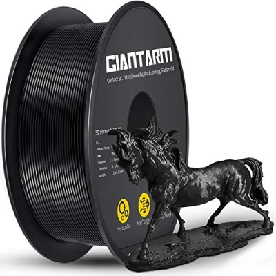 Image de GIANTARM Filament PLA Noir 1.75mm, Imprimante 3D 1kg Bobine