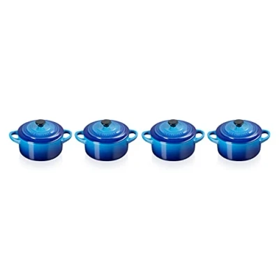 Image de Le Creuset Serving Pan / Mini Casserole 4 pieces Signature Azure ø 10 cm 250 ml