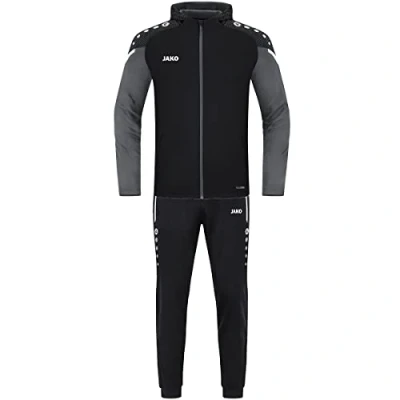 Image de JAKO Survêtement Performant En Polyester Avec Capuche, Mixte, Noir/Jaune Doux, XXL